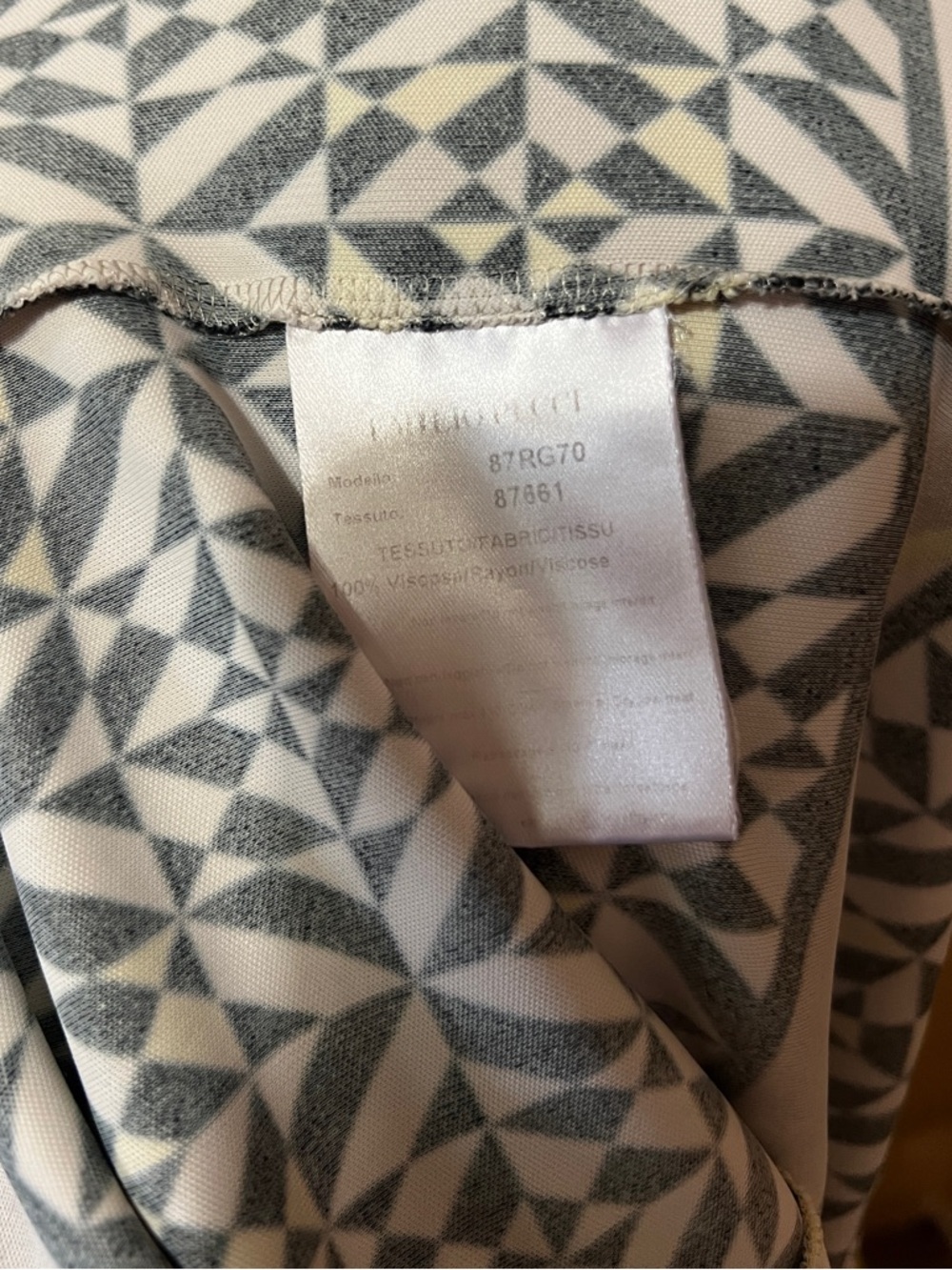 Vintage Emilio Pucci Firenze Op Art Geometric Dress Mountain Scape Size 8 *FLAWS - Picture 13 of 14
